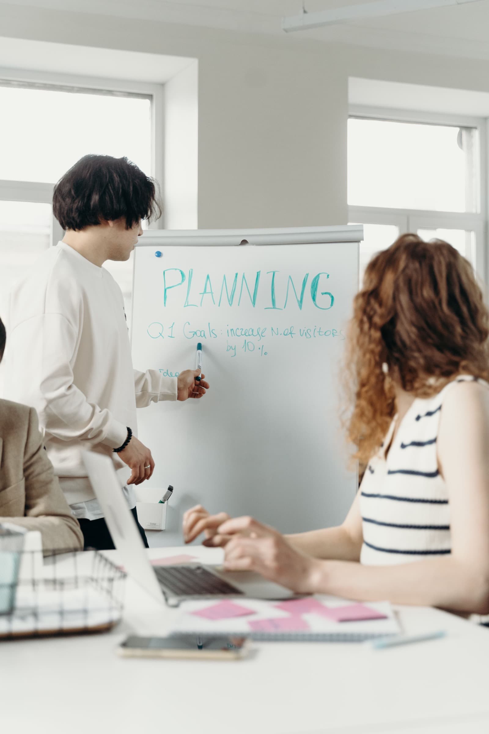 An organiser planning an experience with their team